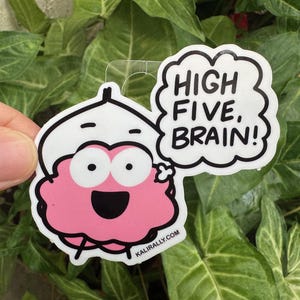 Motivational Sticker funny high five brain affirmation goal self-love Sticker Pack gift quirky vinyl decal bundle decals novelty diet joke