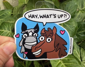 Horse Sticker Equine Therapy Sticker Horse Pun for Equestrian gift cute waterproof vinyl water bottle laptop sticker Trainer Farrier