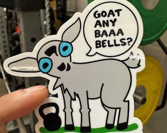 Goat Sticker Funny gym sticker pack personal trainer gift waterproof decals weight lifter new years affirmation bundle cute lifting novelty
