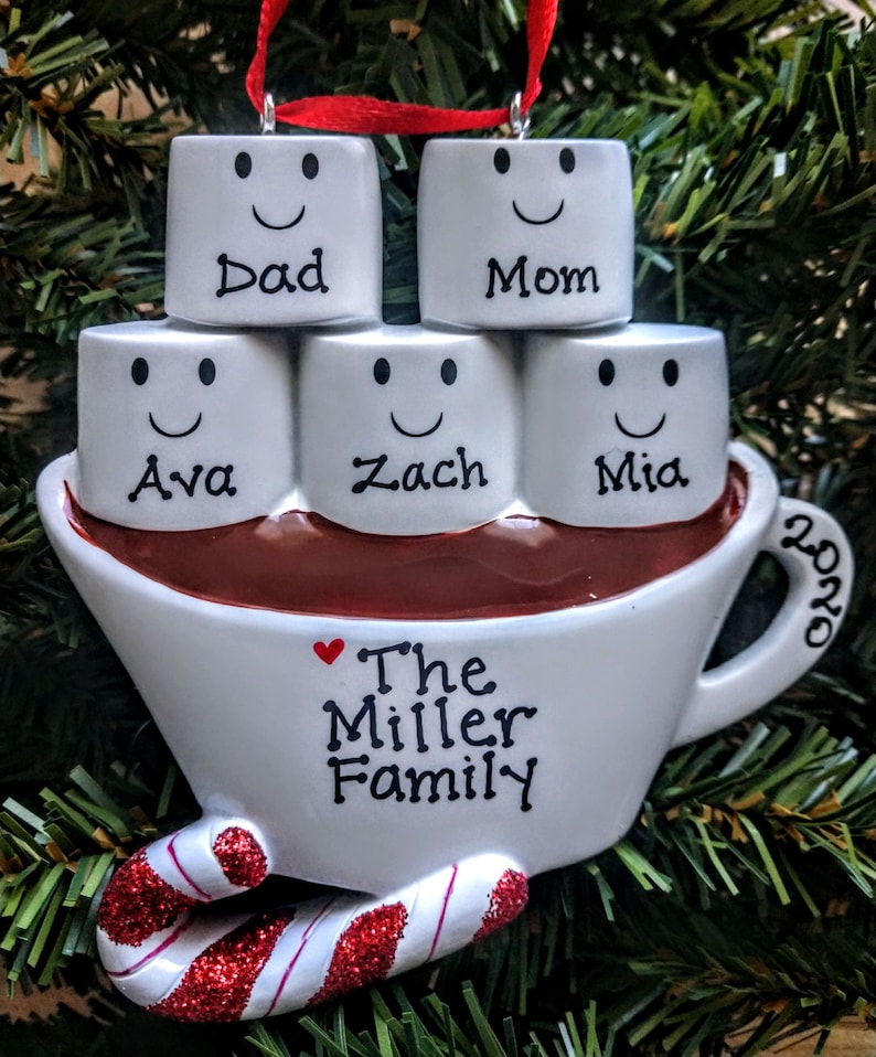 Personalized Coco Family of 5 Ornament