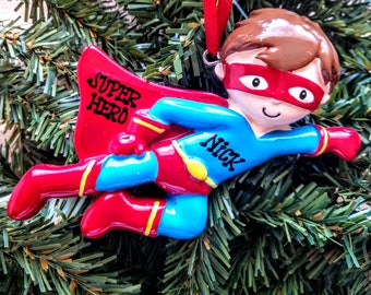 Personalized Super hero Ornament