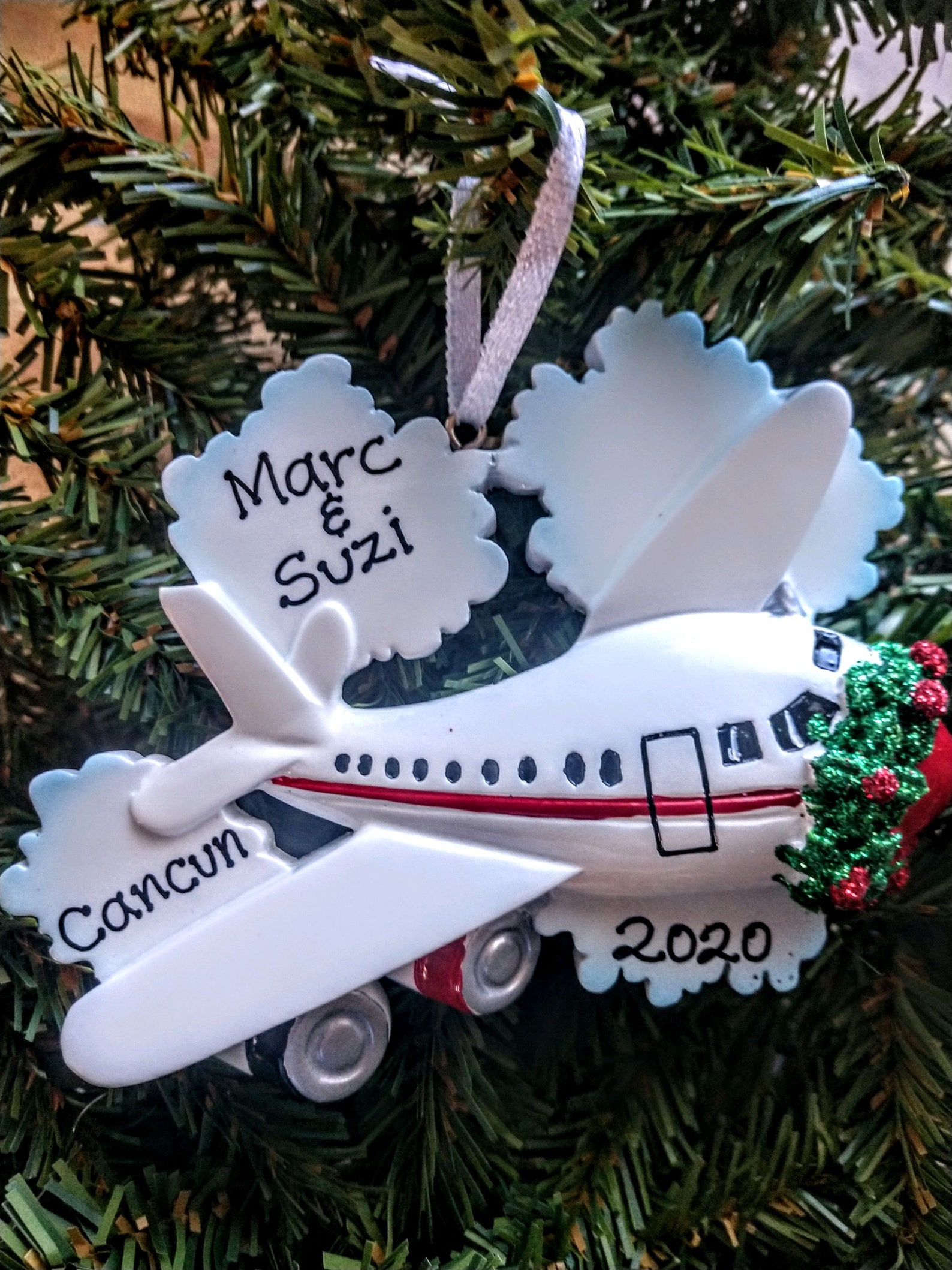 Personalized Airplane Ornament Etsy