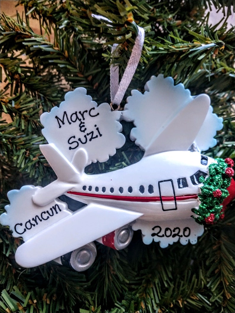 Personalized Airplane Ornament image 1