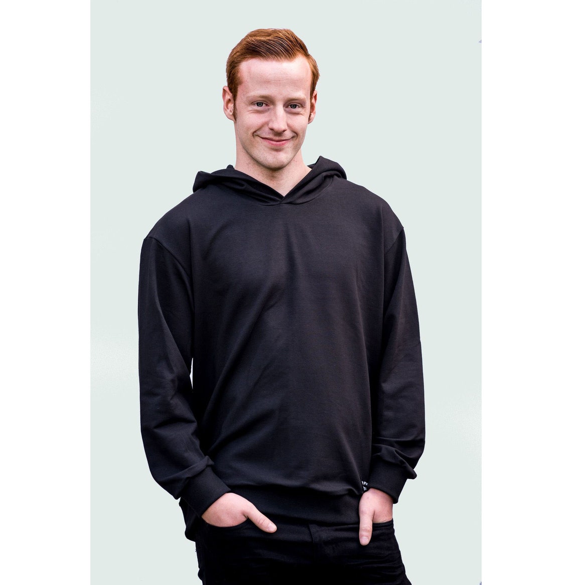 Man's Hoodie Black free face mask black hoodie Etsy