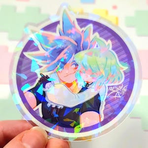 Promare ঌ Galo x Lio | Holographic Sticker