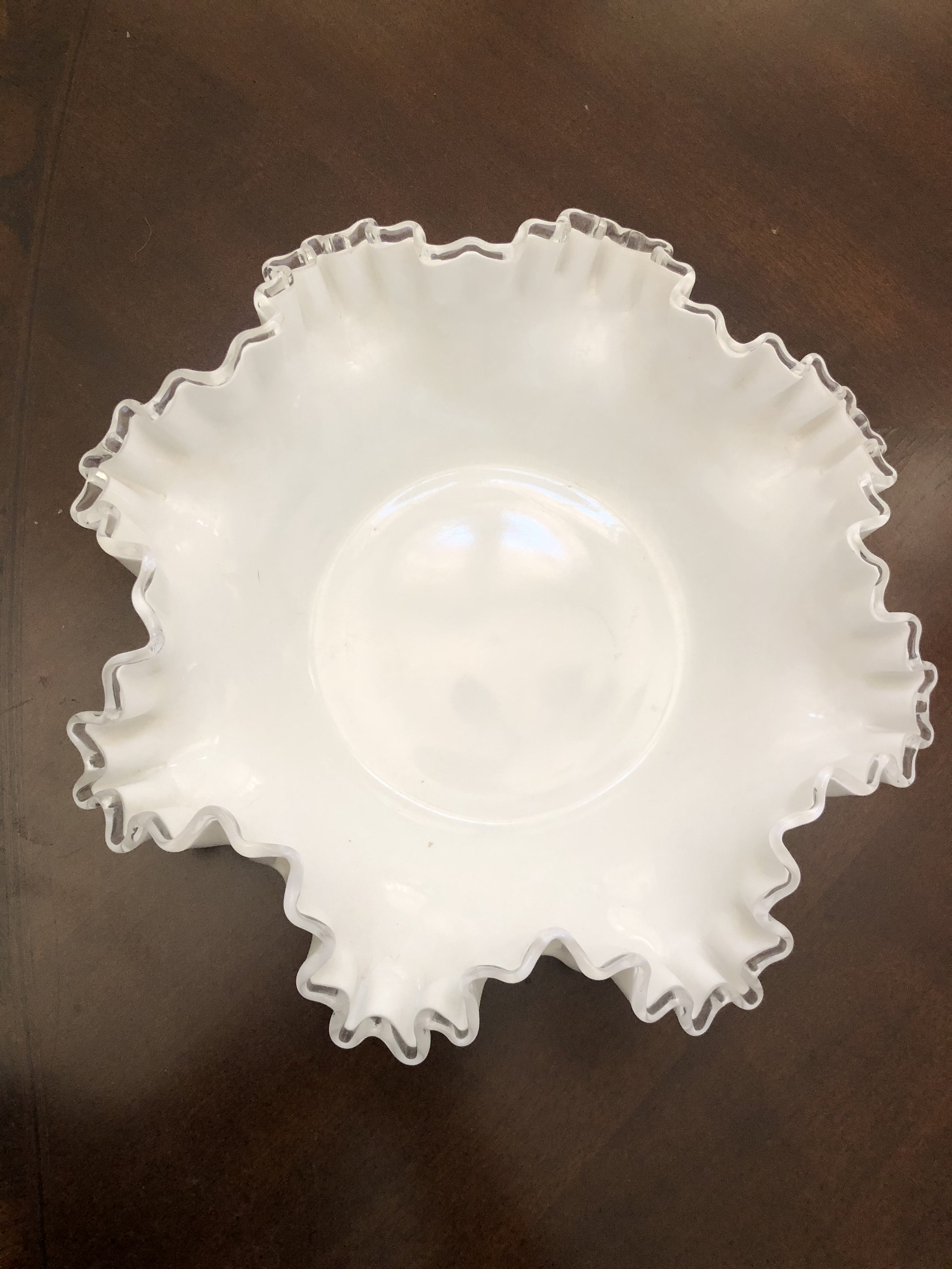 Fenton fluted glass bowl Etsy