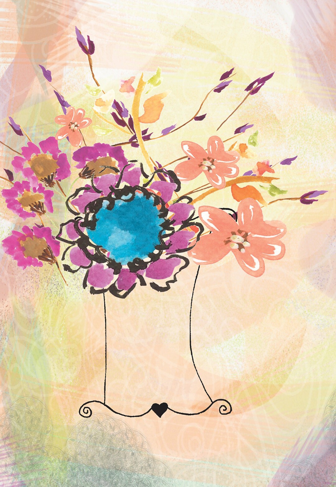 Gift Enclosure Cardheart Vase Small Cardcards for Every Occasion