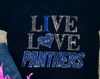 carolina panthers bling shirt