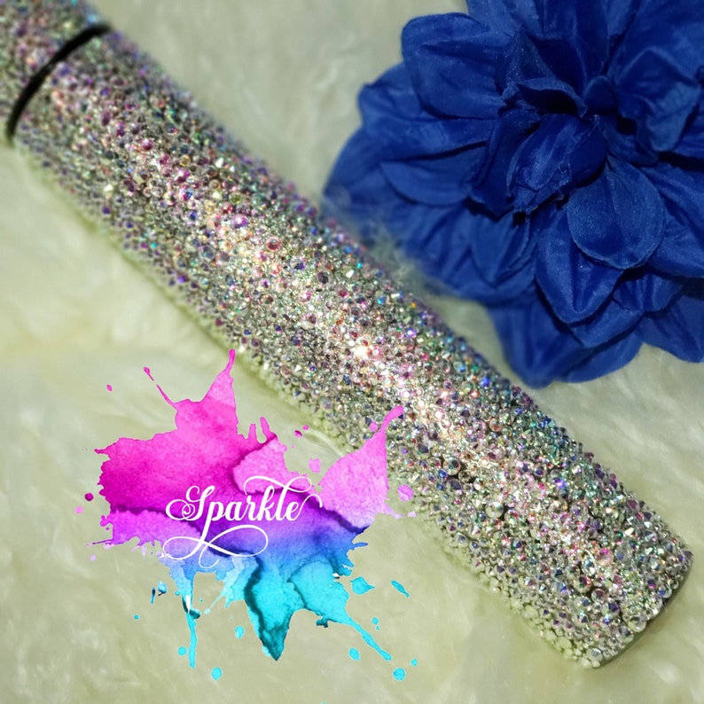 Personalized Luxe Crystal Bling Stainless Steel 8 Ounce Skinny Etsy