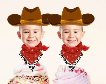 Cowboy Cupcake Toppers, Cowboy Birthday Decorations, Cowgirl Cupcake Toppers, Cowboy Party Decor, Cowboy Cupcake, Western Cupcake Toppers