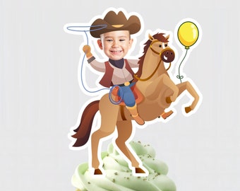 Western Cowboy Cupcake Topper, Saddle Up Birthday Decor, Wild West Birthday Party, First Rodeo Cupcake Toppers, Kids Rodeo Birthday Decor
