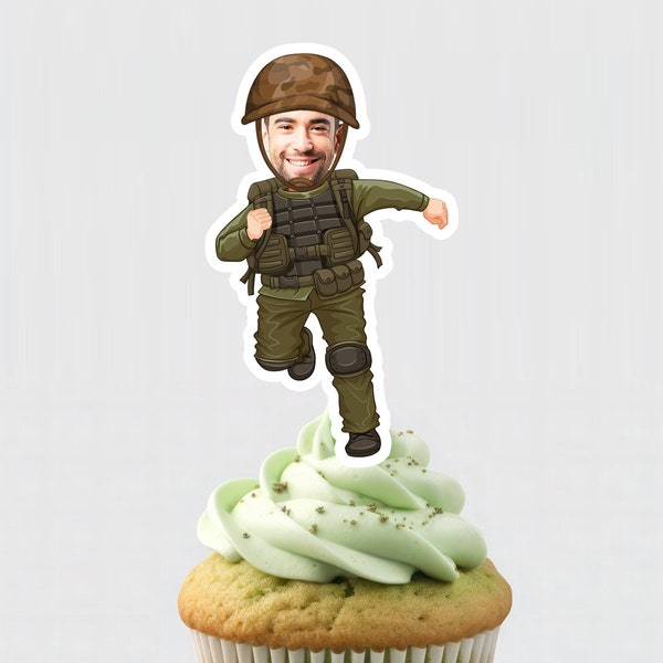 Army Cupcake Toppers Etsy