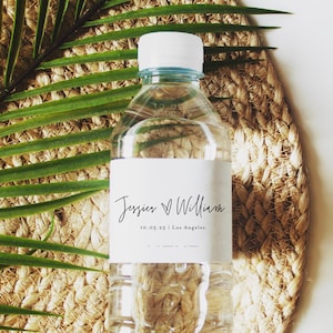Water Bottle Label Template, Wedding Water Bottle Label, Water Bottle Wrapper, Welcome Water Bottle, Wedding Welcome Bag, Bridal Shower DIY