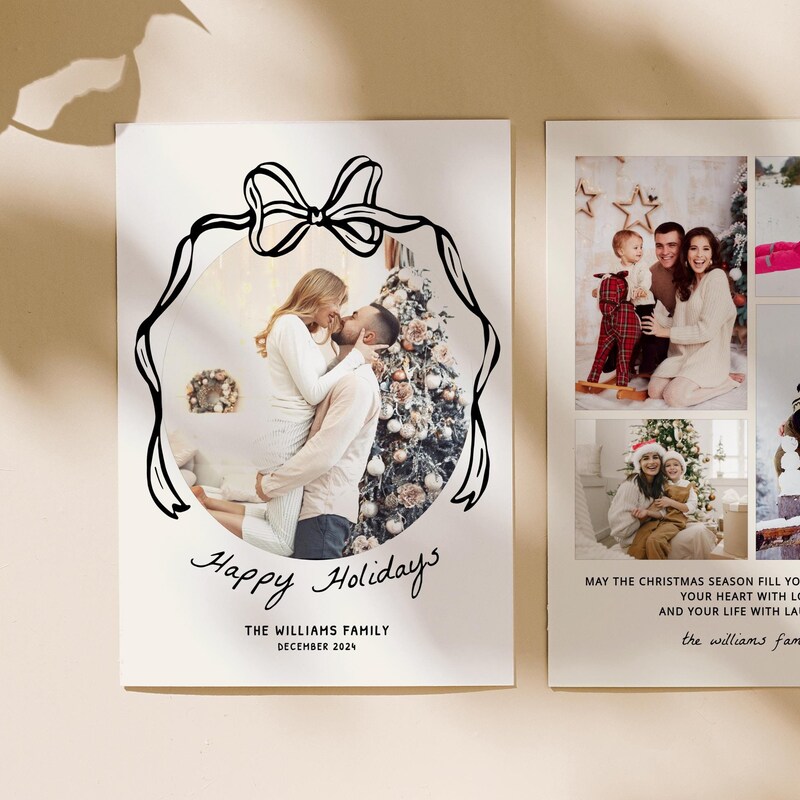 Christmas Card Template Etsy