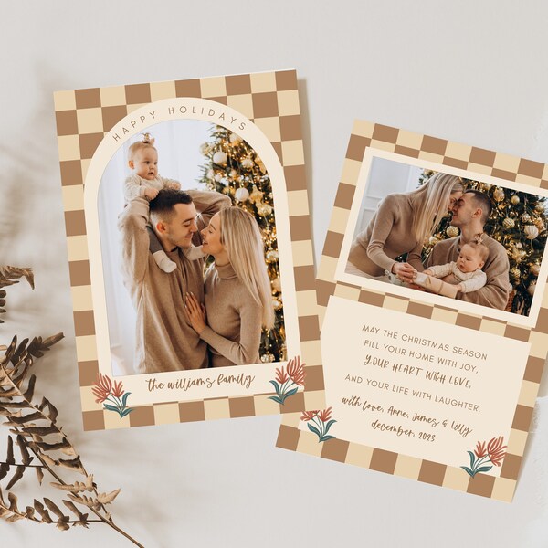 Christmas Card Template Etsy