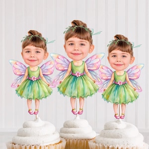 Fairy Cupcake Toppers, Magical Fairy Cupcake Topper, Fairy Birthday Decorations, Fairy Princess Cake Topper Printable, Fairy Party Garden