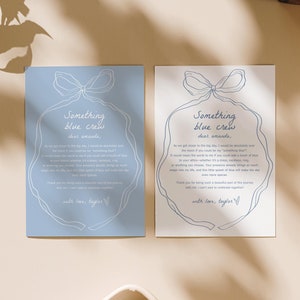 Propuesta de equipo Something Blue, Tarjeta "¿Quieres ser mi Something Blue?", Plantilla de tarjeta de propuesta de dama de honor, Something Blue personalizado, Dama de honor