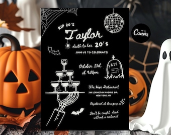 RIP to my 20s Birthday Invitation Template, Death to my 20s Invite Canva, 30th Birthday Party Funeral to my Youth Bday RIP 20s Invite