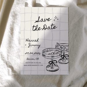 Handwritten Save the Dates, Hand Drawn Save the Date Invitation, Whimsical Wedding Save the Date Card, Minimalist Save the Date Template