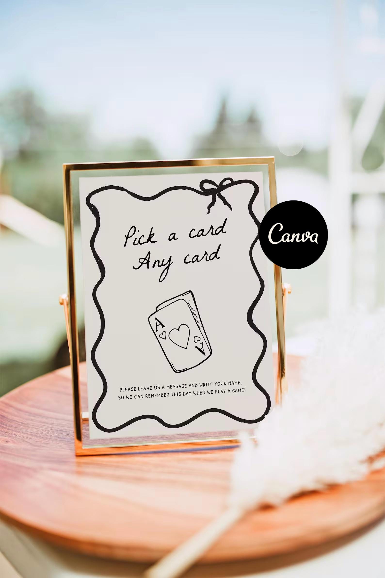 Pick a Card Wedding Sign, Playing Cards Guestbook Sign, Alternative ...