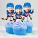 Blumomon 24 Stück Billard-Cupcake-Topper – 5,9x11,5 Cm, Doppelseitig, Aus Karton Mit Zahnstocher