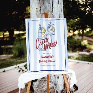Ciao Miss Bridal Shower Welcome Sign, That&#39;s Amore Bridal Shower Sign, Italian Bridal Shower Welcome Sign, Mediterranean Dolce Vita Shower