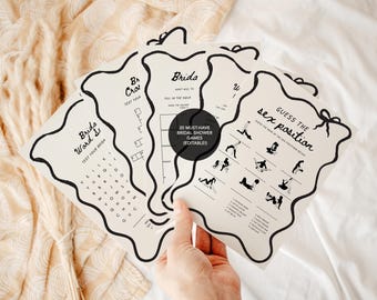Bow Bridal Shower Game Bundle, Bridal Shower Games Bundle, Editable Hens Party Games, Bachelorette Game Bundle Download, Fun Hens Games DIY