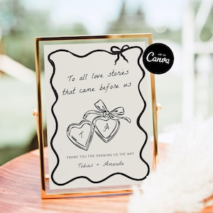 To All The Love Stories That Came Before Us Sign, Generations of Love Sign, Wedding Memorial Table Decor, Thank You For Showing Us The Way