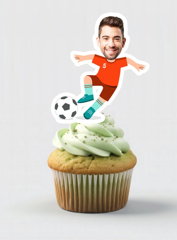 12 Stück Fußball-Cupcake-Topper – Glitzernde Kuchen-Deko Für Fußball-Party, Kindergeburtstag, WM-Feier
