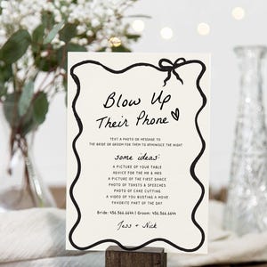 Blow Up Their Phones Game, Wedding Photo Hunt Game Template, I Spy Game, Wedding Cocktail Hour, Photo Game Reception, Hand drawn Wedding