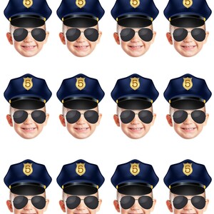 Police Cupcake Toppers, Photo Cupcake Toppers, PRINTABLE Cupcake ...