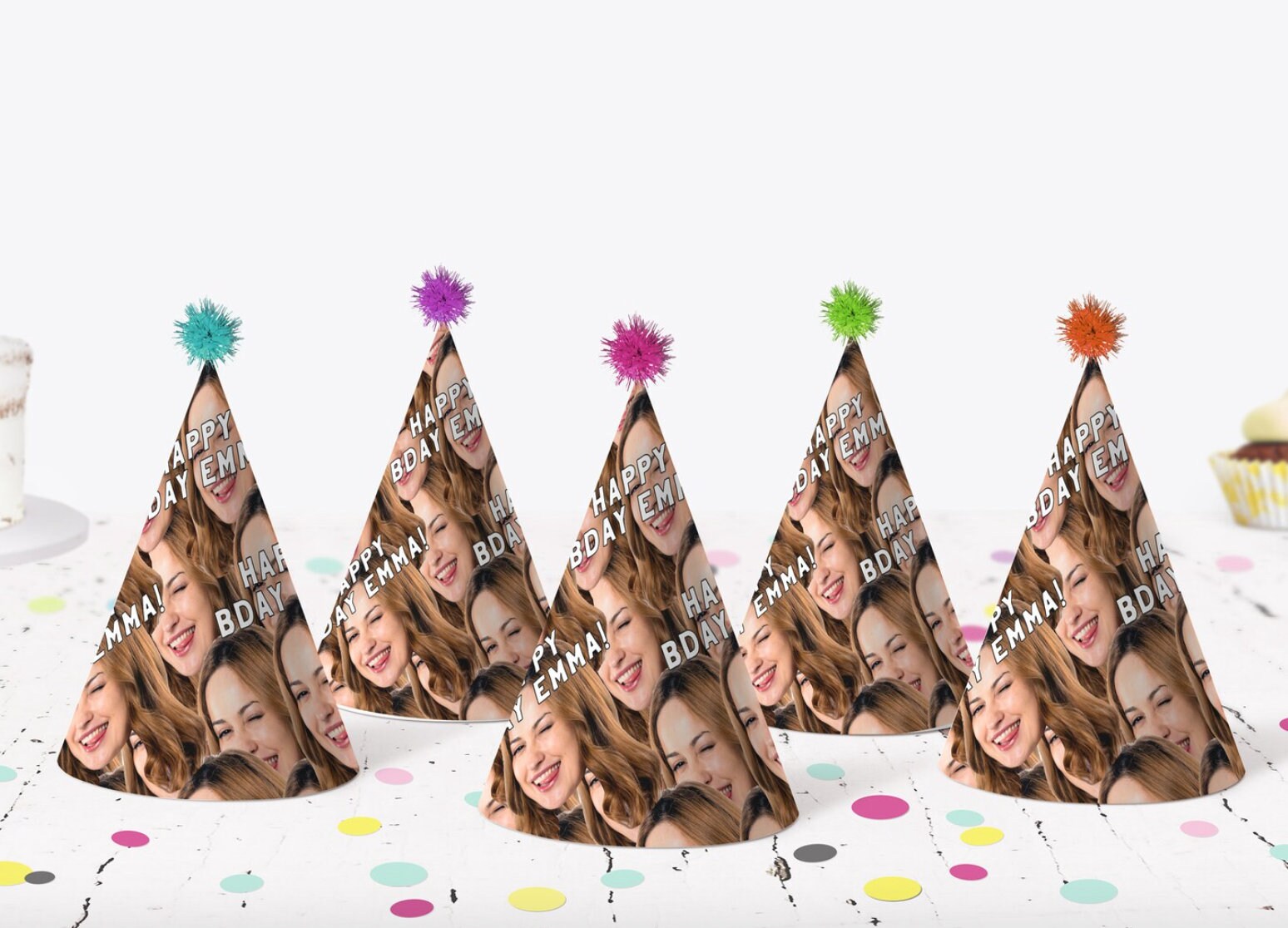 Printable Birthday Party Hats Printable Party Hats Custom - Etsy Australia