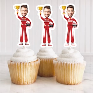 Racing Party Cupcake Topper, Race Car Cupcake Topper, Driver Printable Cupcake Toppers Racing Party Speedway Go Kart Sports Car