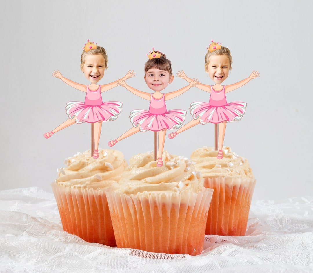 Cute Ballerina Cupcake Topper Printable Pink Ballet Cupcake Topper ...