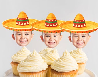 40 Cupcake-Topper Für Ne Mexikanische Fiesta – Mit Kakteen, Eseln & Sombreros, Ideal Für Mottopartys
