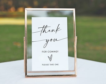 Baby Shower Thank You Sign, Thank You For Coming Sign, Please Take One, Baby Shower Table Sign, Baby Shower Decor, Editable Template