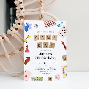 Game Day Birthday Invitation, Game Day Party Invitation, Modern Housewarming Invitation, New Home Party Games, Housewarming Evite