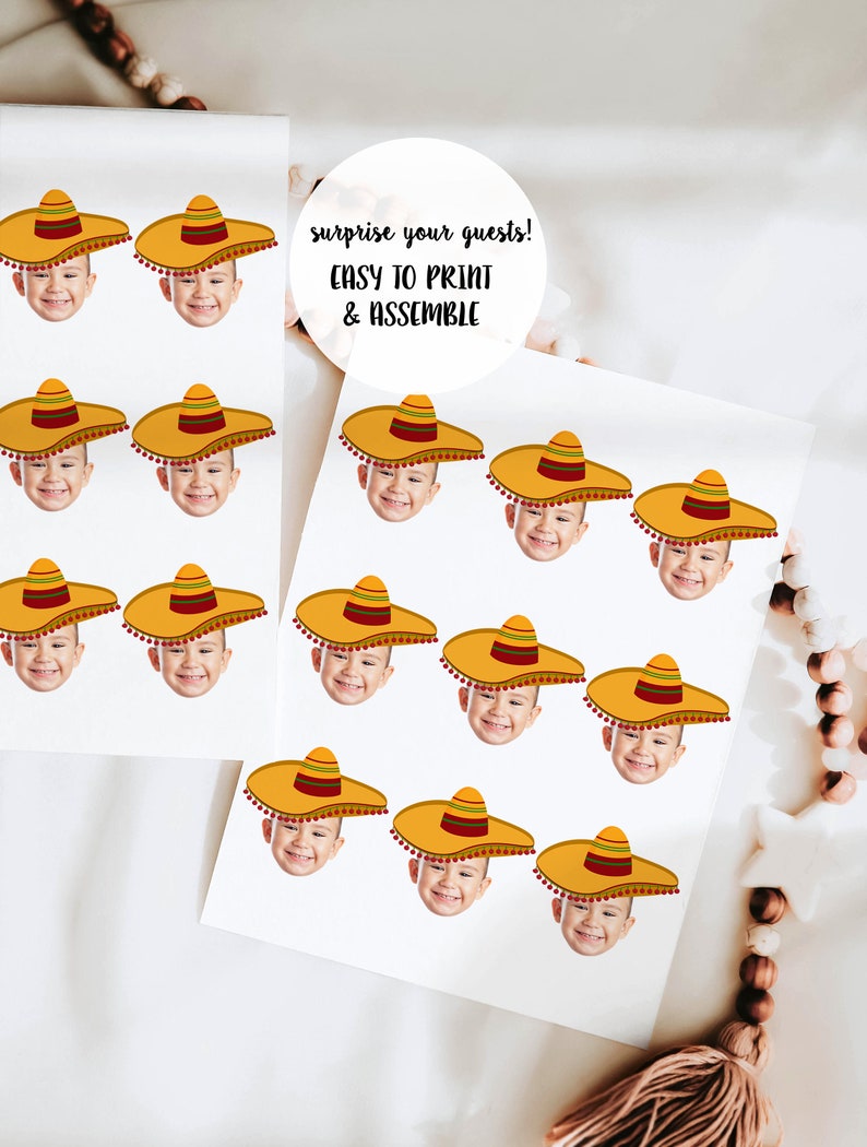 MASGY 25-Piece Mexican Fiesta Cake Toppers - Cupcake Decorations For Birthday Party Supplies