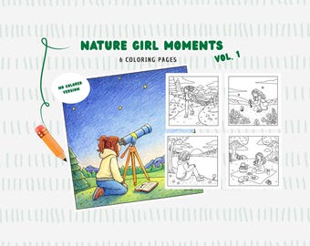 Girl Moment Coloring Book, Cozy Girl Coloring Pages, Cozy Girl Life, Cozy Moment Relaxing Activity, Activities for Relaxation Coloring Book