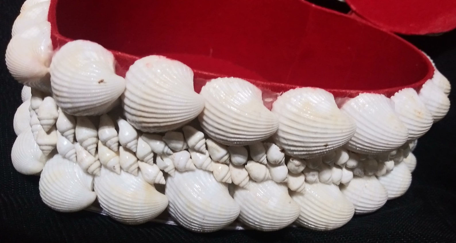 White Clam Shell Jewelry Box Etsy
