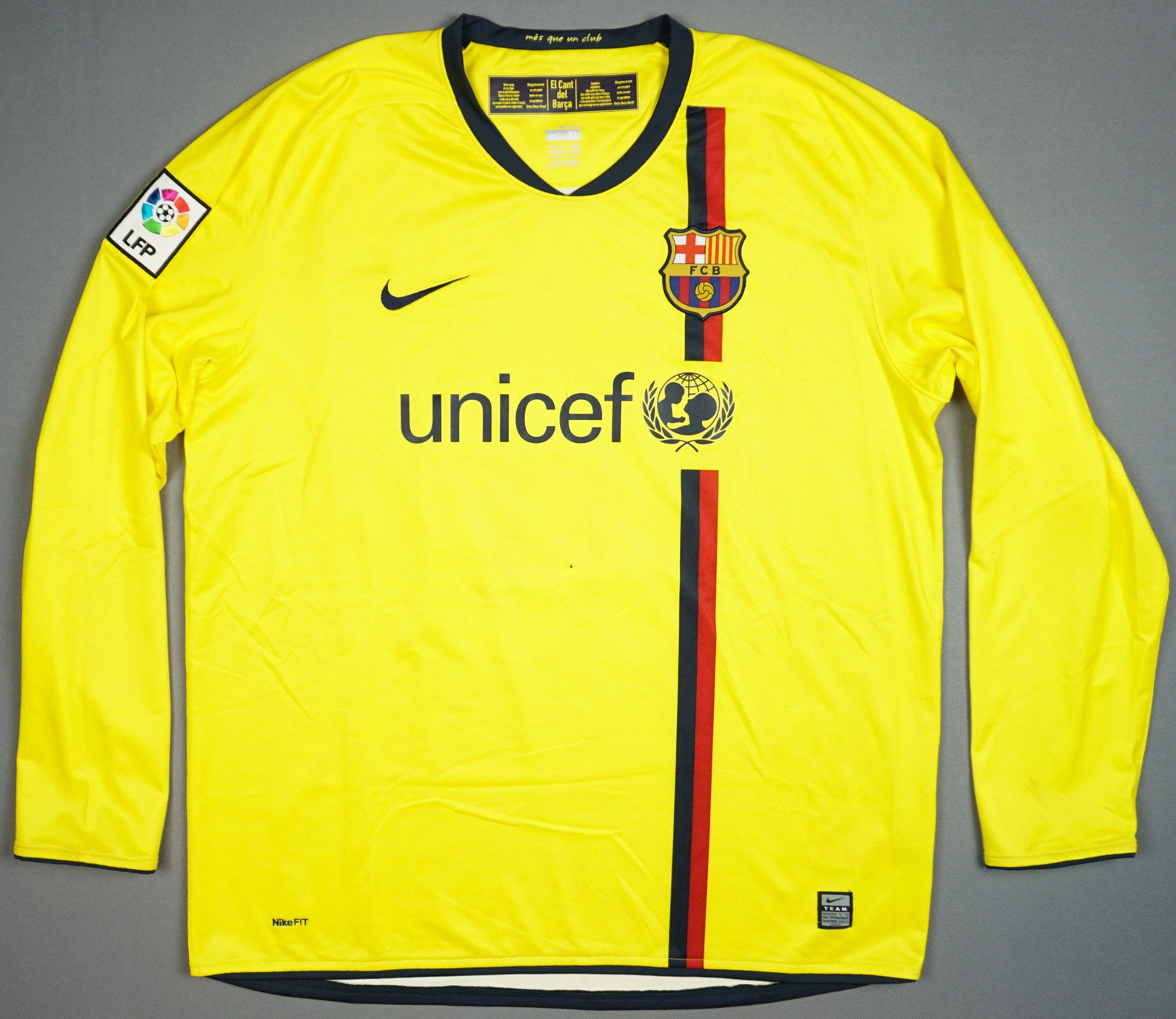 FC Barcelona 2008/09 XL Away Treble Jersey Football Shirt Etsy
