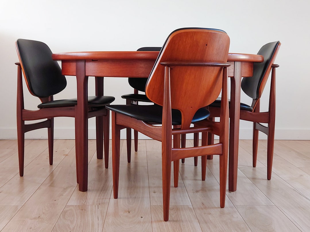 Mid Century Retro Dining Table and Chairs by Elliotts of Etsy UK