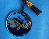 Moon Phase Acrylic Keyring Personalisable