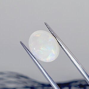1.95ct Natural White Australian Opal 11x9mm Oval Loose Cabochon Gemstone