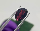 Natural Red Rhodolite Garnet 3.15ct Loose Faceted 10x7 Oval Cushion Cut Gemstone