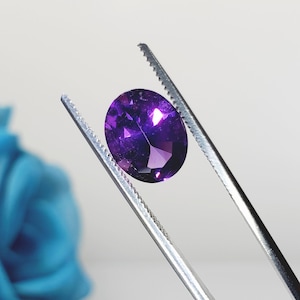 3.30ct Natural African Amethyst 11x9mm Oval Loose Faceted Gemstone