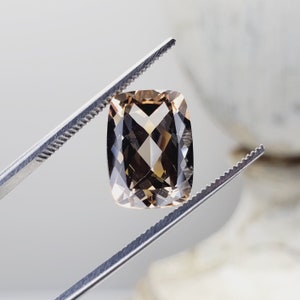 8.35ct Natural Bi-Color Imperial Brown South American Topaz 14x10mm Rectangle Cushion Cut Loose Faceted Gemstone