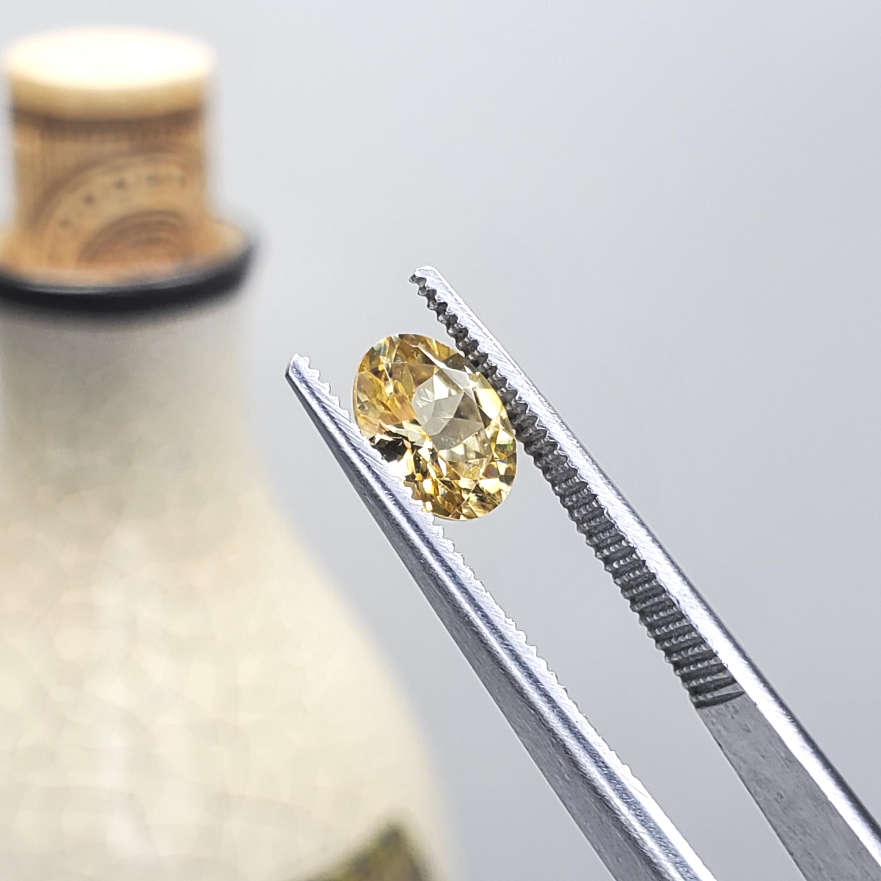 1.60ct Natural Thermochromic Color-change Golden Yellow Zircon 8x6mm ...
