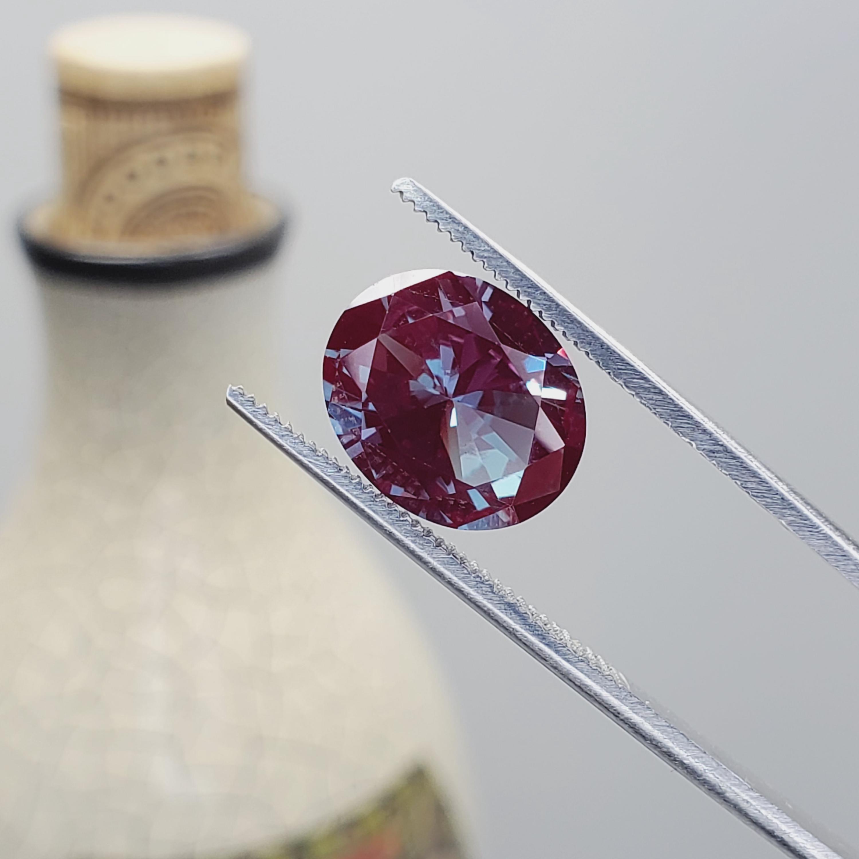 Alexandrite Naturelle 1,40 Carats - Pierre Précieuse à Facettes, Changeante De Couleur - Inde, Qualité Excellente