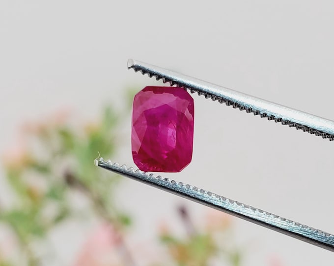 3.50ct Natural Ruby 12x6mm Elongated Emerald Shape Step Cut Loose ...